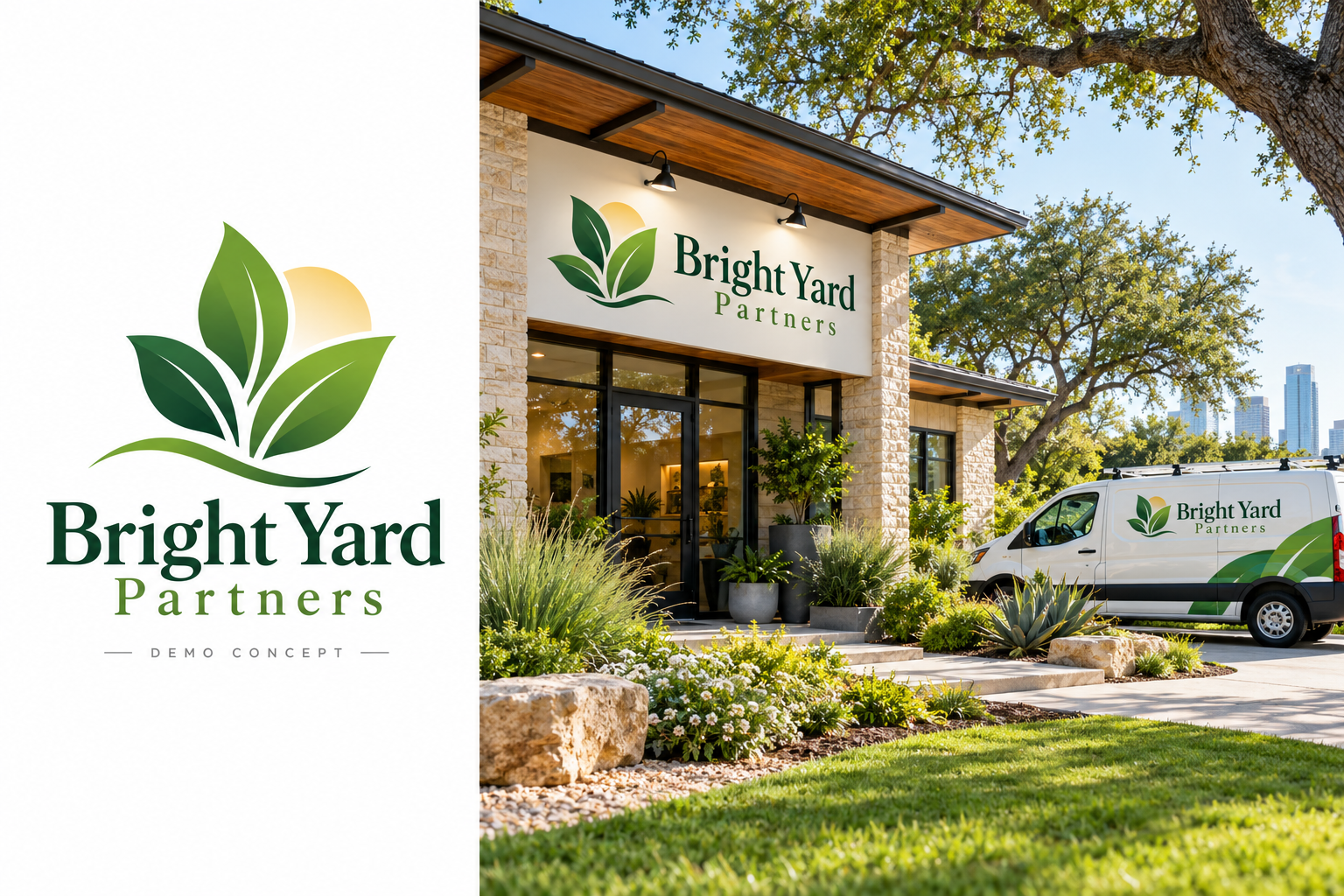 Bright Yard Partners (Demo) — fictional logo and establishment concept