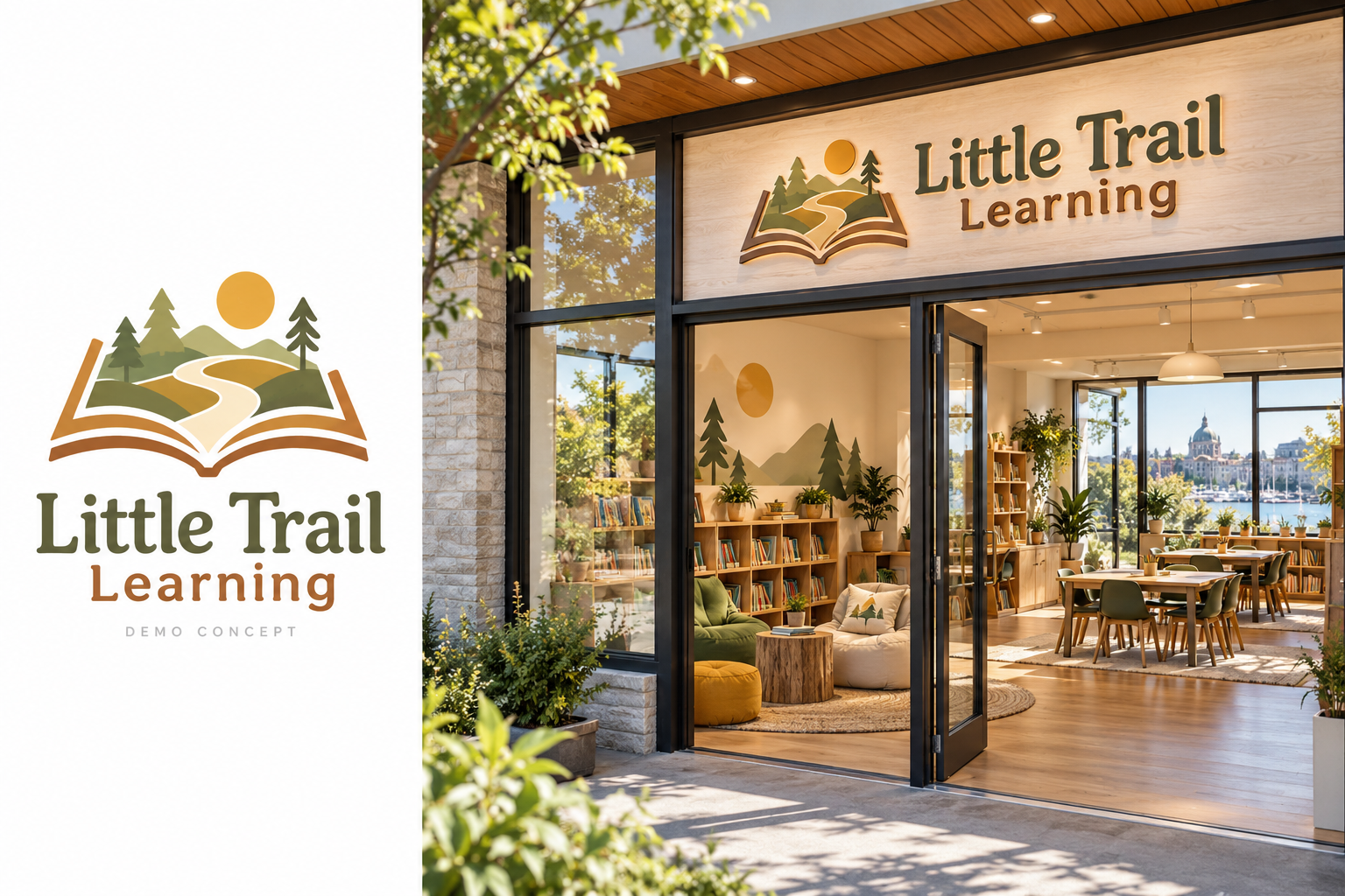 Little Trail Learning (Demo) — fictional logo and establishment concept
